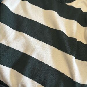 Rue21 Black and White Striped Crew Neck Sweater